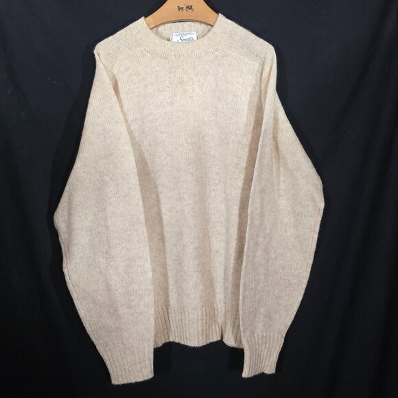 Smith's of Bermuda Scottish Shetland Wool Sweater - Crewneck - Beige - Sz XL* - Picture 1 of 3
